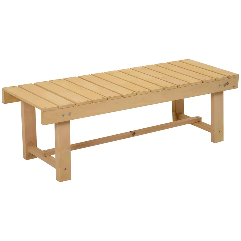 Panchina da Giardino 2 Posti in Legno Abete 110x38x35 cm Log Abete
