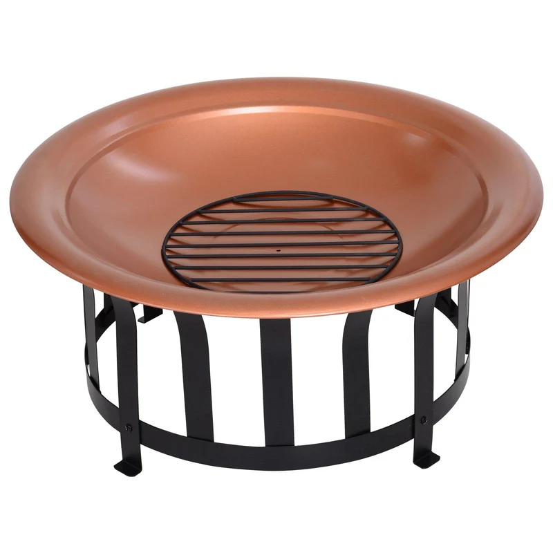Braciere da Esterno in Acciaio Ø76x48 cm con Accessori CampFire