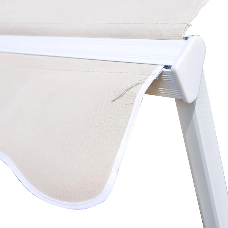 Tenda da Sole Avvolgibile a Parete a Caduta 70x120 cm in Alluminio Beige