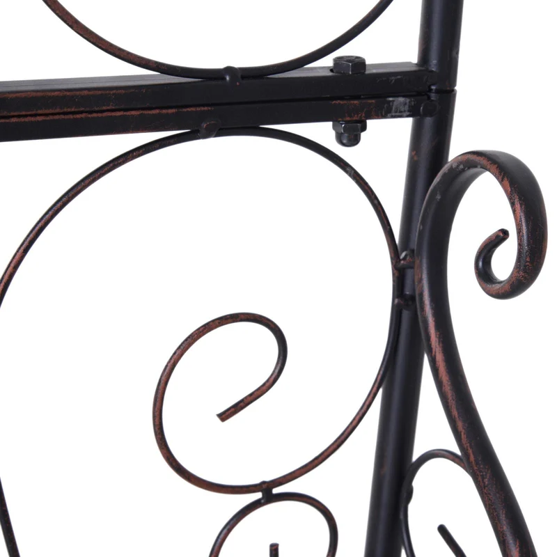 Arco da Giardino Piante Rampicanti in Metallo Nero 120x30x226 cm