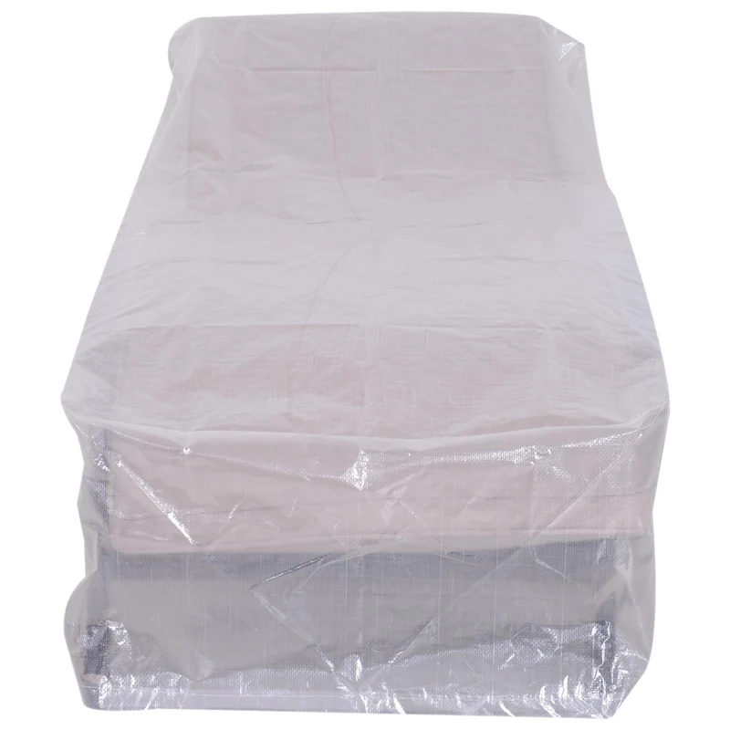 Telo Copertura per Sdraio da Giardino Impermeabile in PE Trasparente 200x75x40 cm