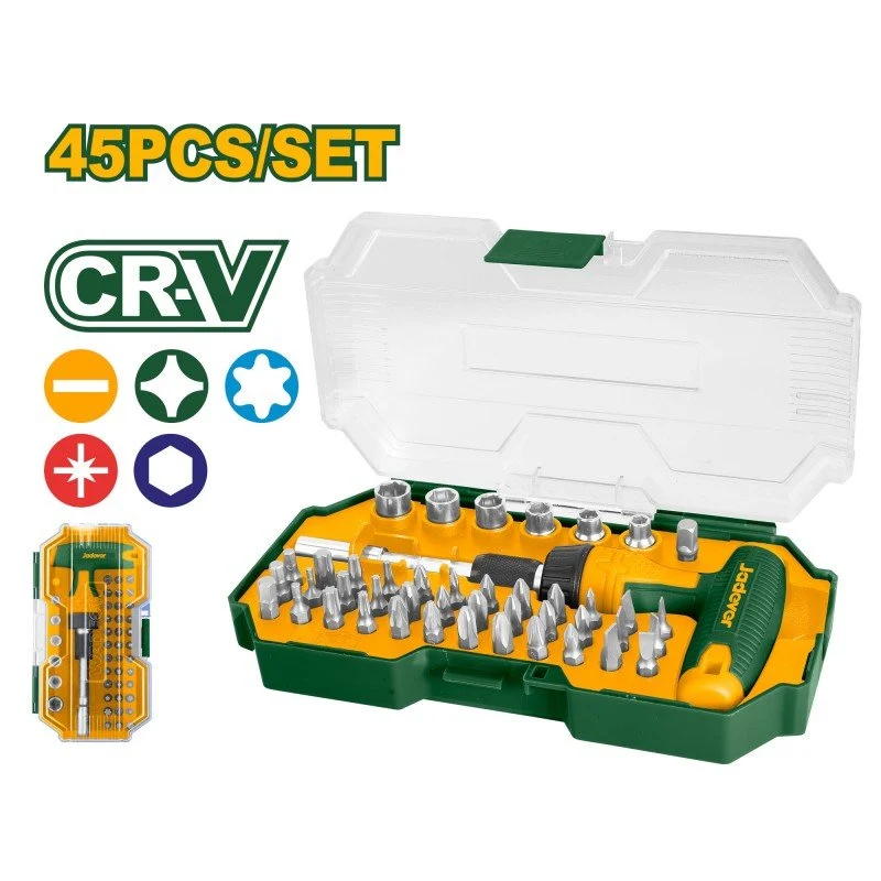 Set Cacciavite A T Con 45 Bit con valigetta