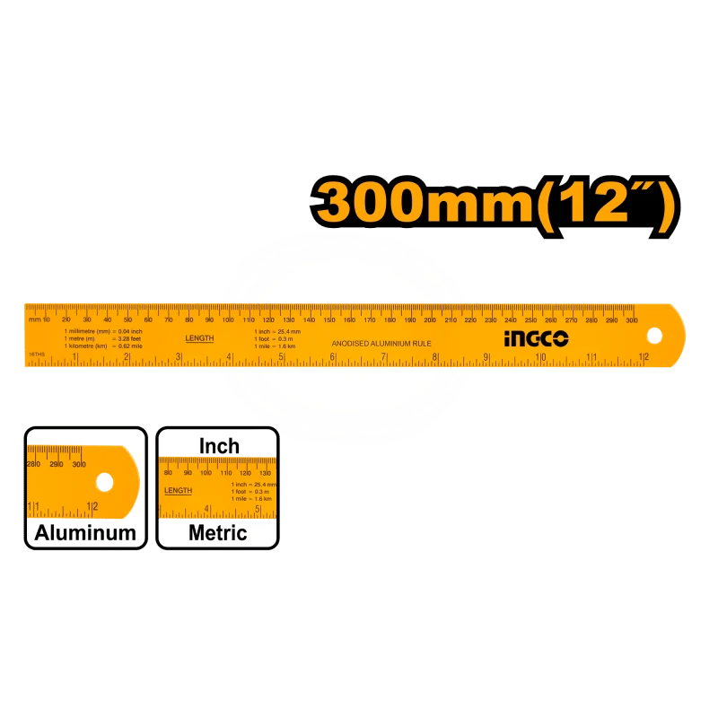 Righello 30cm In Alluminio