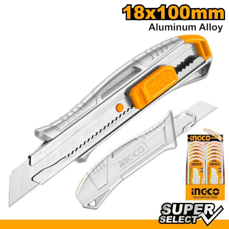Cutter Professionale Ingco 18x100 mm ad Alta Precisione