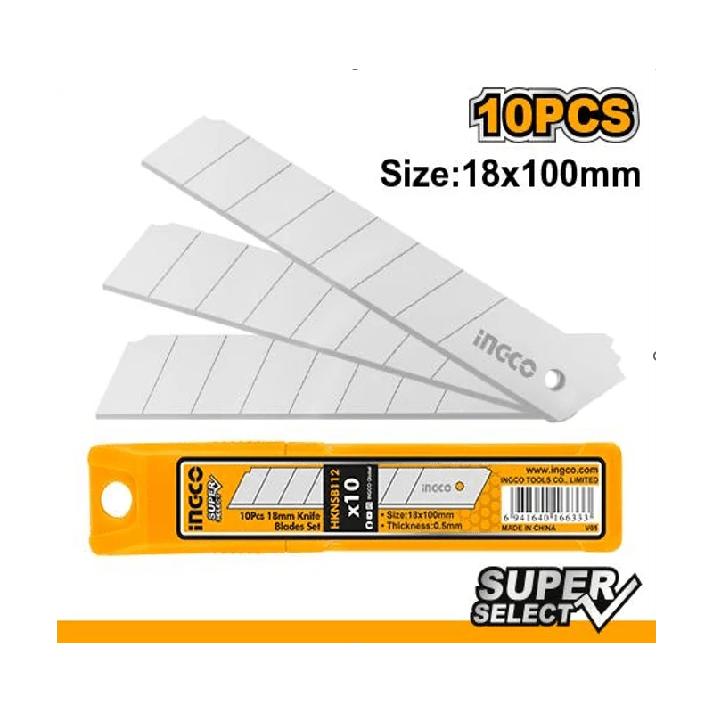 Set 10 Lame Ricambio Cutter 18x100mm