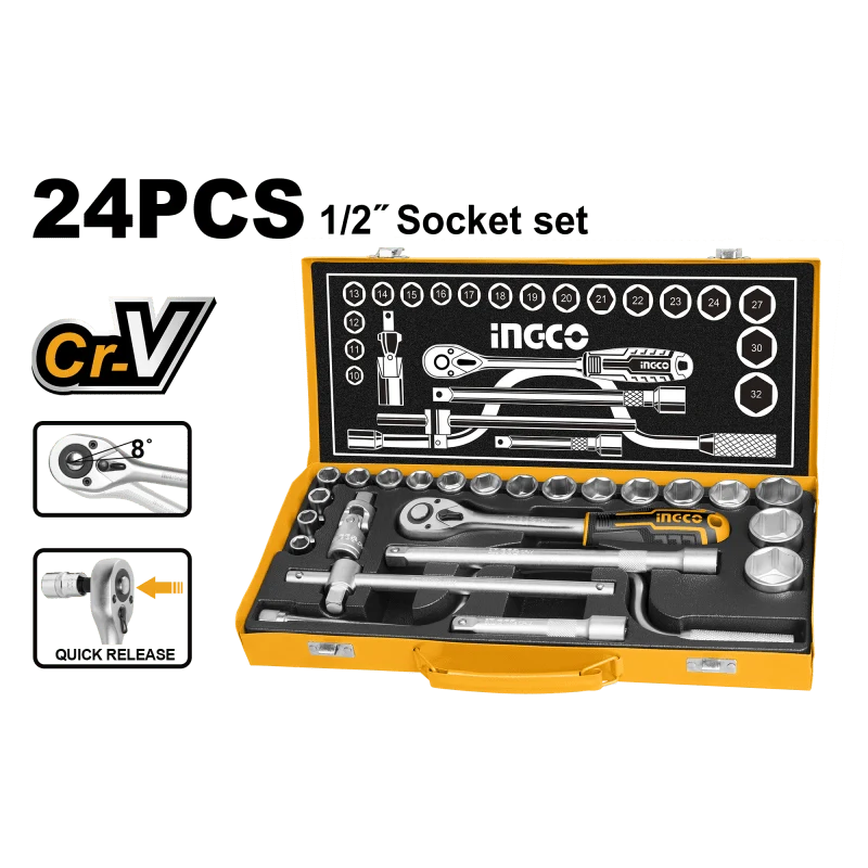 Set bussole Ingco 24 Pz in valigetta