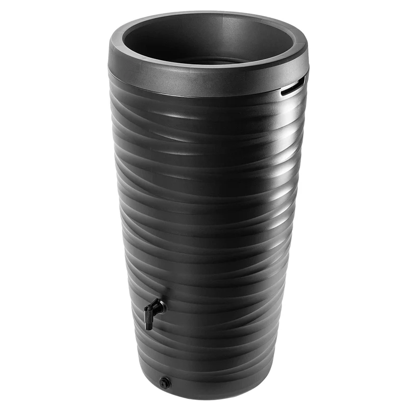 Serbatoio per acqua piovana KADAX da 240 litri, contenitore per acqua con rubinetto e vaso per fiori 2 in 1