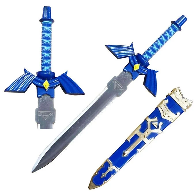 Zelda ZS694 Spada Ornamentale Ispirata alla Spada Blu Master di Link Acciaio 100cm