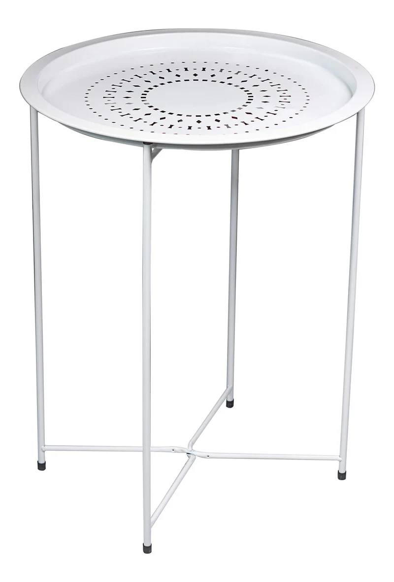 Tavolino da Giardino Ø46x60 cm Motti Florie Bianco