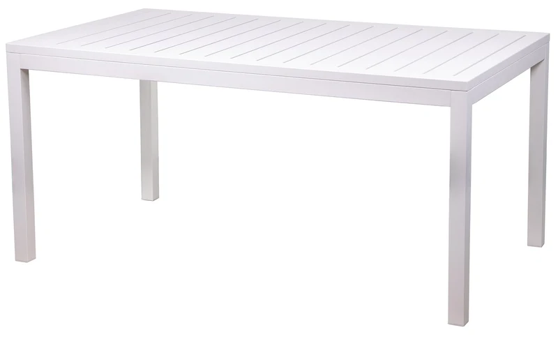 Tavolo da Giardino 160x90x75 cm in Alluminio Bianco