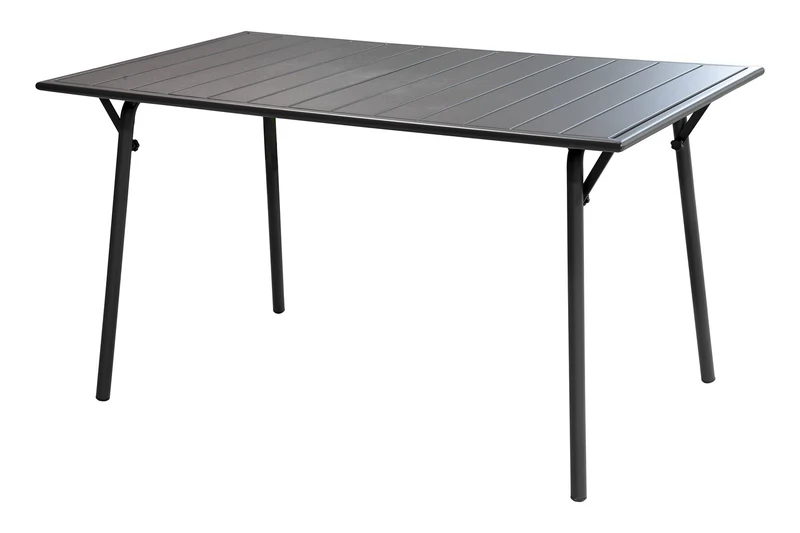 Tavolo da Giardino 140x80x74 cm in Acciaio Grigio Scuro