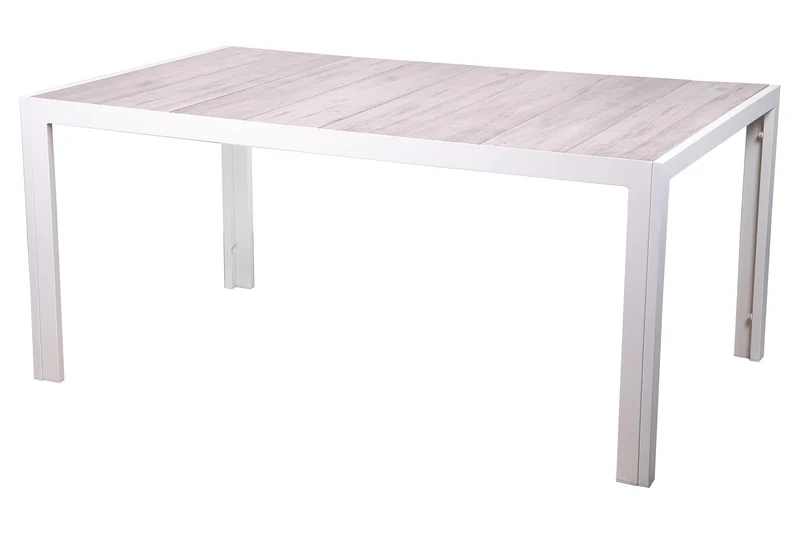 Tavolo da Giardino 165x100x74 cm in Alluminio e Gres Grigio