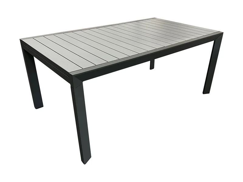 Tavolo da Giardino 90x180x75 cm in Alluminio Grigio