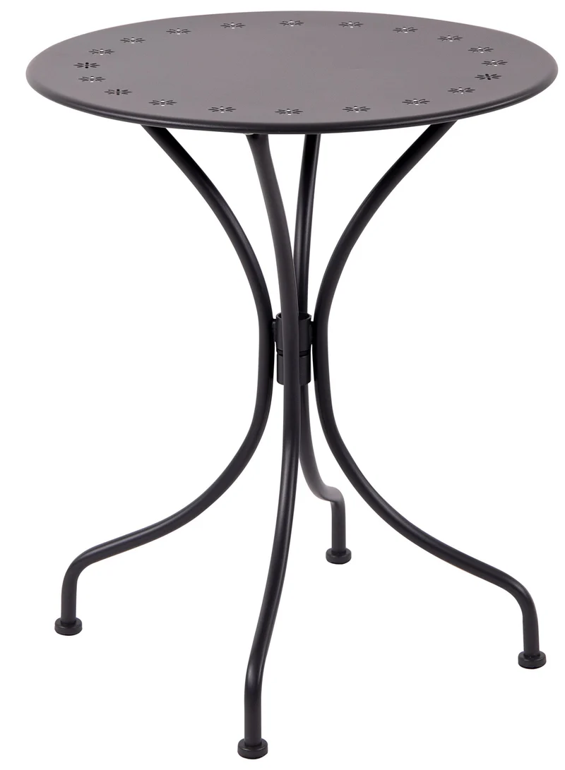 Tavolino da Giardino Ø60x70 cm in Acciaio Grigio