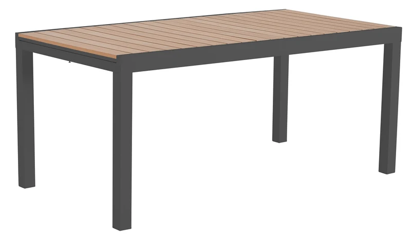 Tavolo Allungabile da Giardino 170/230x90x74 cm in Alluminio Grigio Scuro