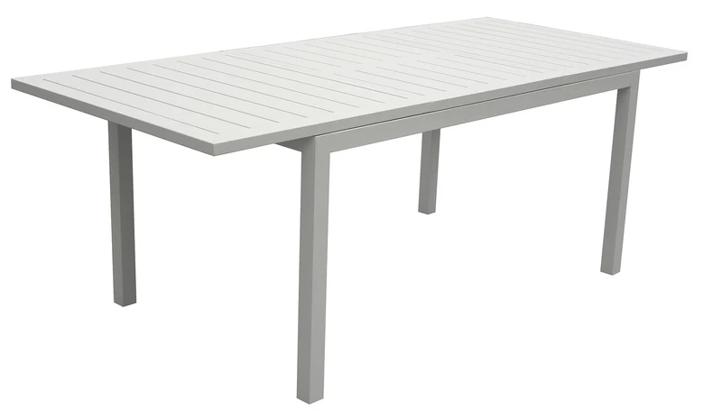 Tavolo Allungabile da Giardino 200x100x75 cm in Alluminio Bianco