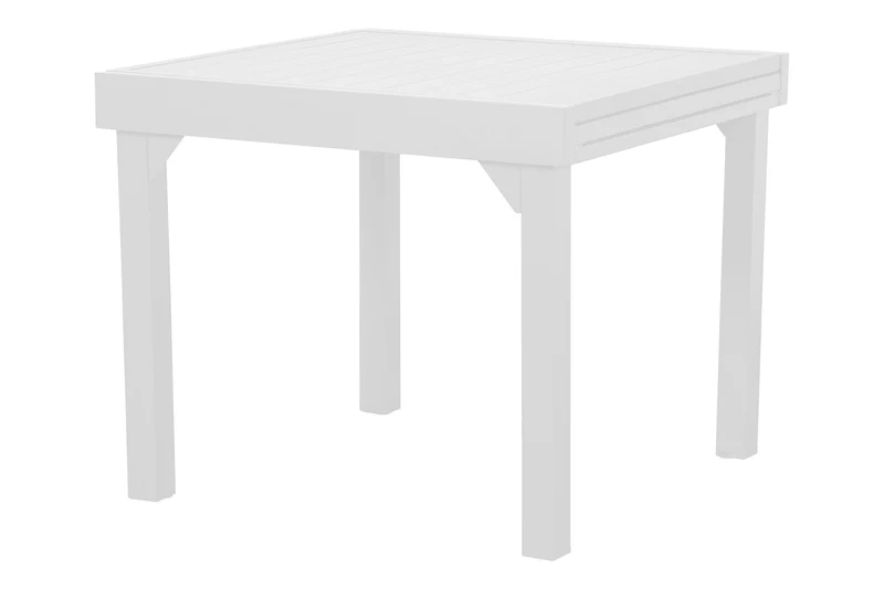 Tavolo Allungabile da Giardino 90/180x90x75 cm in Alluminio Bianco