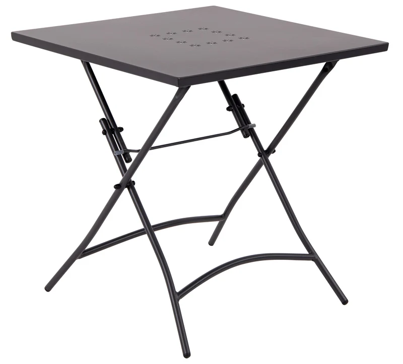Tavolino da Giardino 70x70x71 cm in Acciaio Grigio