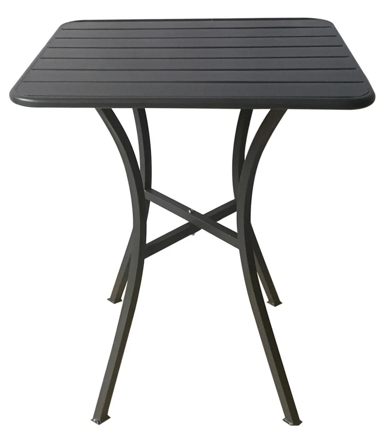 Tavolino da Giardino 60x60x70 cm in Acciaio Grigio