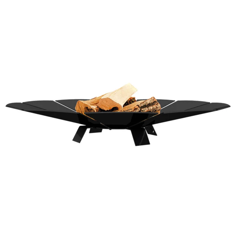 Braciere da Esterno a Legna in Acciaio 68,4x68,4x11,3 cm Flig Austin Sunny Nero