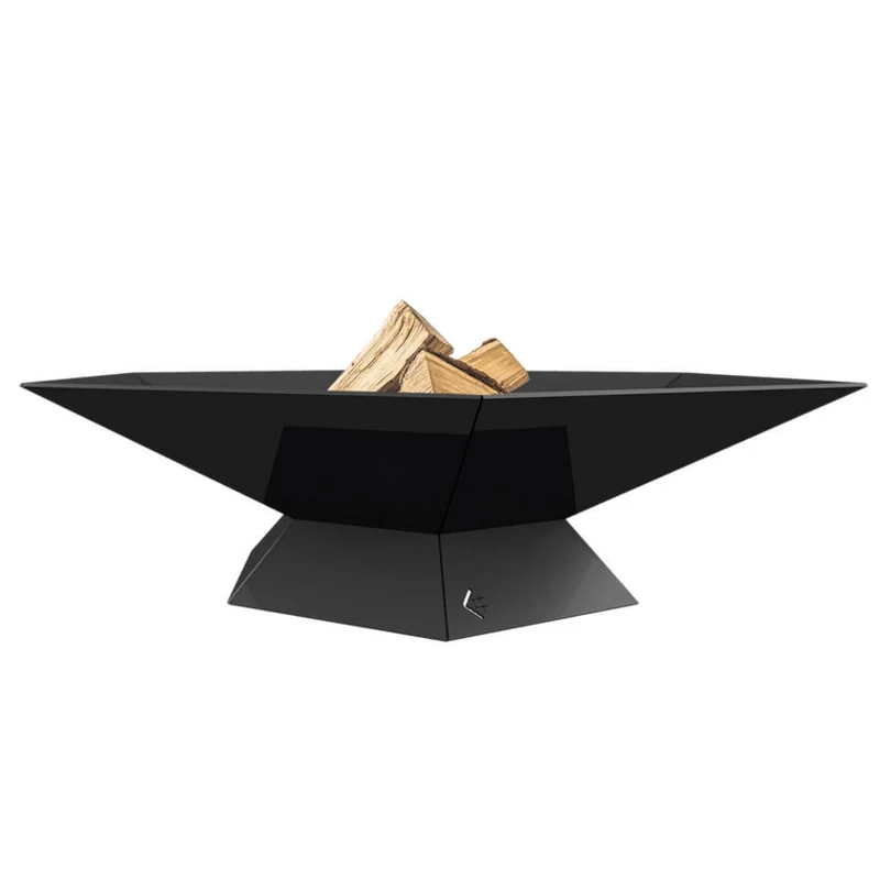 Braciere da Esterno a Legna in Acciaio 60,2x69,5x18 cm Flig Austin Esagono Nero
