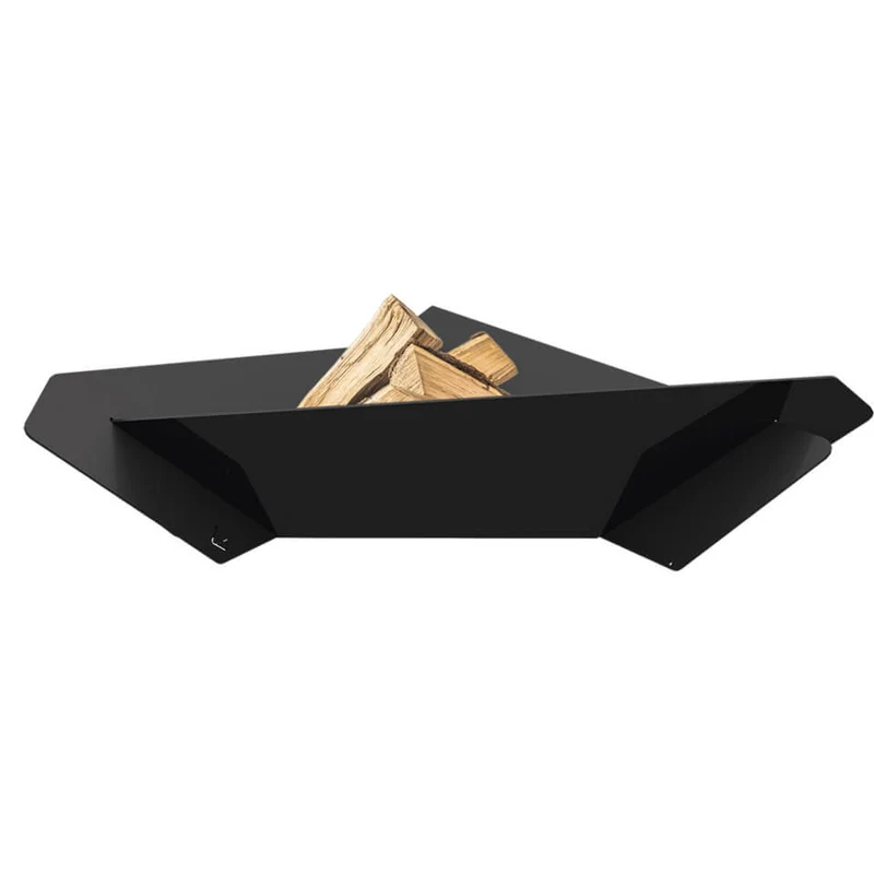 Braciere da Esterno a Legna in Acciaio 71x63,5x17,6 cm Flig Austin Triangolo Nero