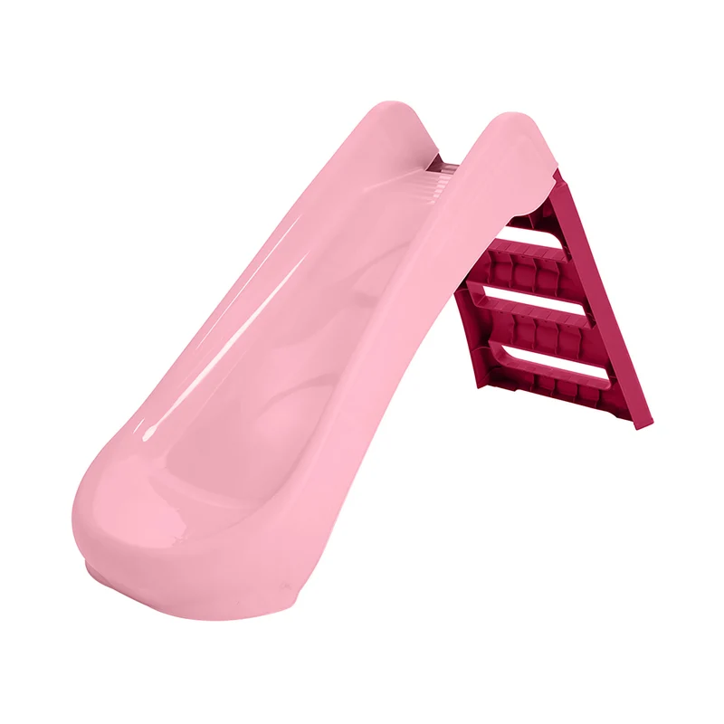 Scivolo per Bambini Pieghevole a 3 Gradini Rosa