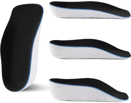 Incremento di altezza per calzature interne - 2 paia - Incremento di altezza 2,5 cm - Calzature interne a metà altezza - Calzature interne incrementatrici di altezza invisibili - Zoccoli interni morbidi e spessi per uomo e donna - Nero - 2,5cm