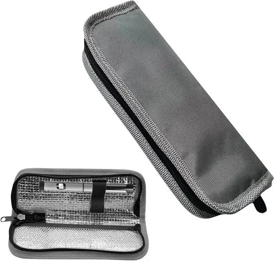 Koeltas per Diabetici - Portatile per 2 Pennelli Insuline - Ideale per Viaggi, Compatta e Pratica 20 x 8 x 3 cm