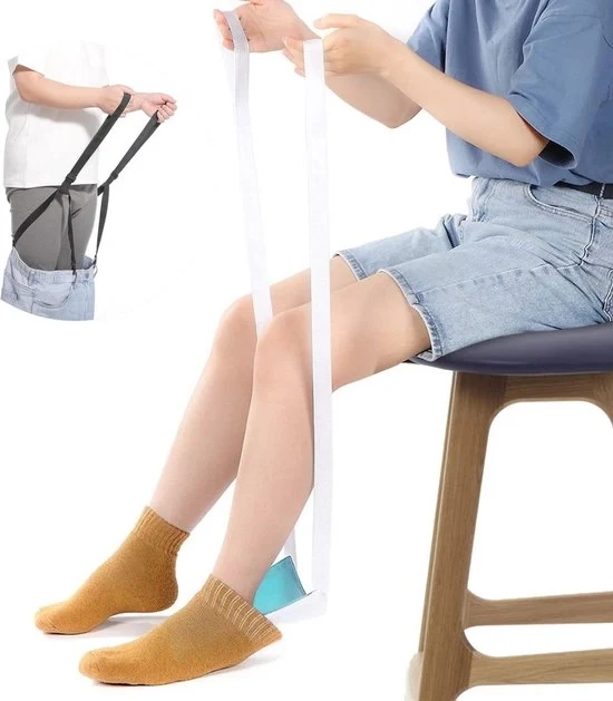 Aiuto per calze e pantaloni - ausilio per vestire - non è un ausilio per la toeletta - pieghevole - portatile - adatto per anziani e donne incinte con mobilità limitata (aiuto per calze e pantaloni * 1, ausilio per pantaloni * 1)