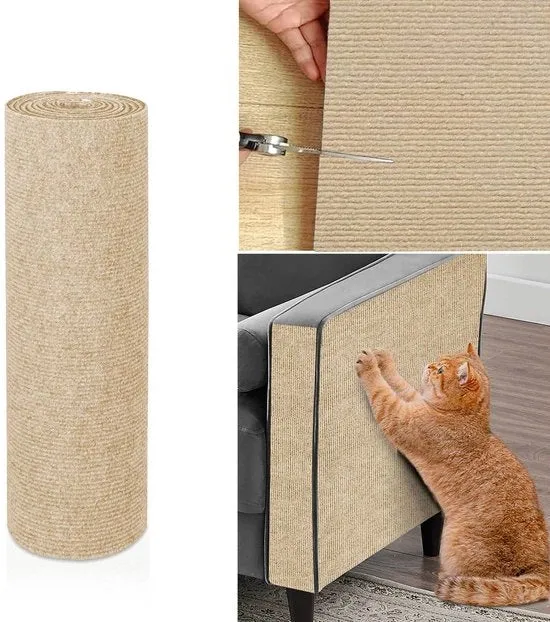 Mat per gatti - Matto per gatti autoadesivo - Matto per gatti autoadesivo tagliabile - Matto per gatti autoadesivo resistente e non danneggiabile - Per la protezione di tappeti, divani, protezioni per mobili (30x60cm)