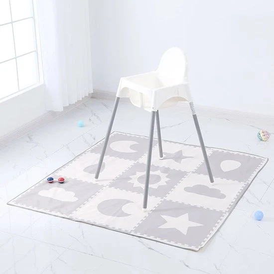 Mat di protezione per sotto il seggiolino per bambini, protezione per pavimento acqua e antiscivolo, panno per seggiolino lavabile, tappeto per pavimento riciclabile e tovaglia per tavola da baby - Piastra quadrata di protezione - 130*130cm