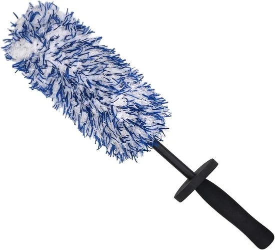 Set di spazzole per ruote - Spazzola per ruote a microfibra - Spazzola per ruote senza parti metalliche - Spazzola per ruote con alta assorbimento d'acqua - Blu