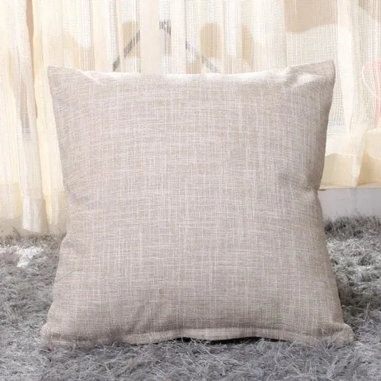 Piumino in lino per cuscini - 2 pezzi - 55x55 cm - Piumino quadrato per esterno - Decorazione per la casa - Con cerniera invisibile - Adatto per divano letto, ufficio - Beige