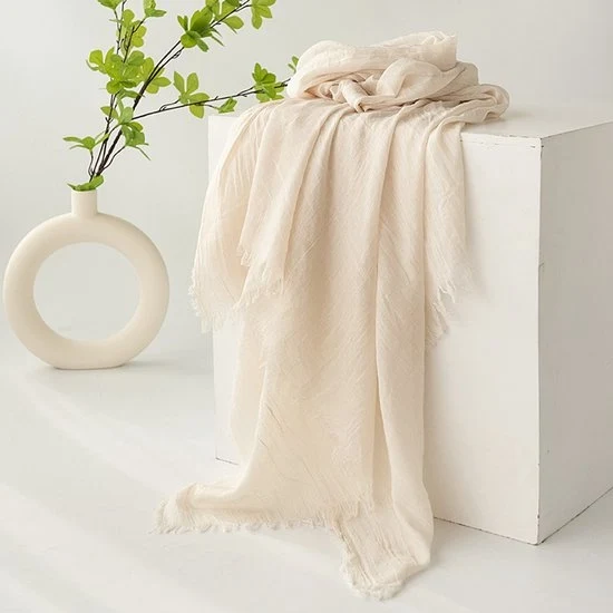 Sjaal per donna, protezione solare, ombrello per donna, grande sjaal leggero per donna, 190*100cm, 74”×39”, colore bianco cristallo.