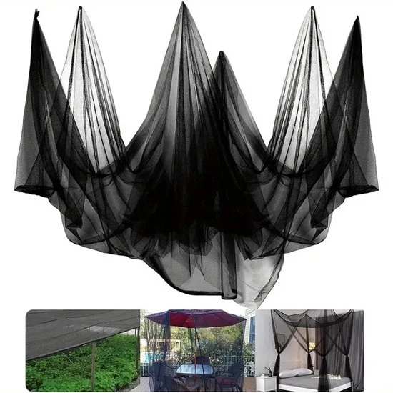 Rete per protezione orto e frutta, barriera anti insetti e uccelli, 2,4 x 6 m nero