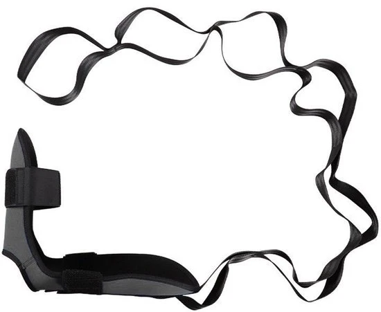 Striscia di allungamento Yoga, Cintura di stretching con 7 nodi regolabili, Stretcher per Fascia per Pilates, Danza, Ginnastica (grigio) - 145*4.5cm