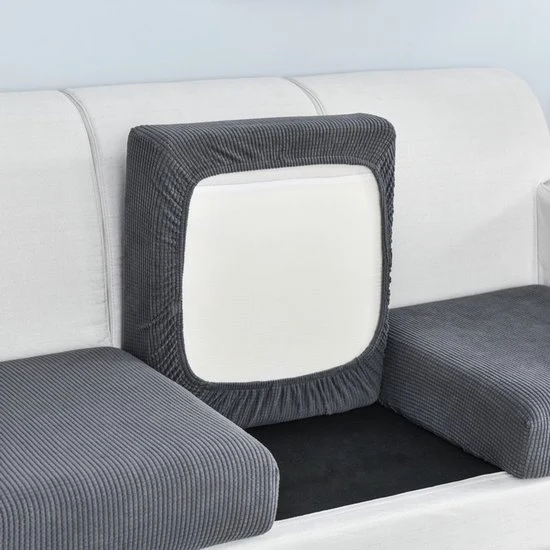 Cuscino banco coprigusto - Zona di appoggio per divano, coprigusto morbido e antiscivolo, con base elastica, Dimensioni: 135-165*65-95cm - Grigio scuro