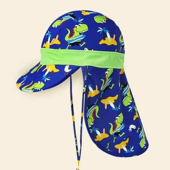 Cappello per bambini - Cappello per bambini per esterno - Cappello per bambini da 1 a 10 anni - Con cinturino di gola regolabile - Protegge il viso e il collo - Adatto per giocare al mare, nuotare, viaggiare