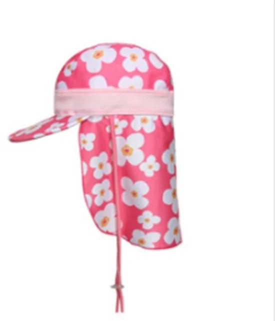 Cappello solare per bambini - Cappello solare per bambini per esterno - Cappello solare per bambini da 1-10 anni - Con cinturino di gola regolabile - Protegge viso e collo - Adatto per giocare in spiaggia, nuotare, viaggiare
