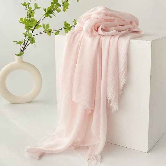 Schiacciate da sole per donne, lenti e estivi, colori uniformi, protezione solare, parasole, schiacciate da sole per donne, foulard, grande schiaccia sole leggero per donne in tessuto di seta 74”×39” - Rosa chiaro - 190*100cm