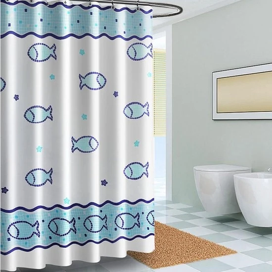 Douchegordino di tessuto - 120 x 200 cm - resistente alla muffa e impermeabile - lavabile - douchegordino bianco 120x200