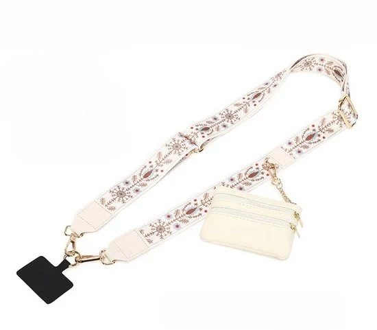 Cinturino per telefono con tasca di chiusura - Cinturino da stile per telefono con tasca in pelle e chiusura a rilascio rapido per tutti i telefoni - 010
