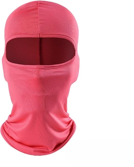 Due pezzi di maschera da vento per bicicletta, copertura completa di respirazione per il collo sportivo, copertura per motocicletta protezione dal sole, crema solare per la testa, adatto per l'uso all'aperto in bicicletta - Rosso arancio