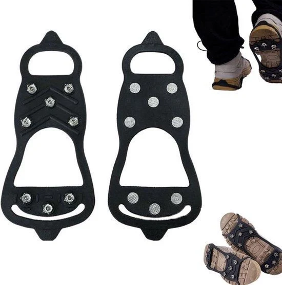 Stivali Antiscivolo - 1 Pair - Coperture Antiscivolo - Crampons - Antiscivolo - Stivali con Spine - Crampons - Per Donne O Uomini - Nero - Dimensione 35-40