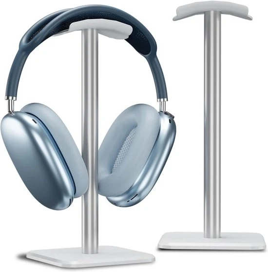 Sostegno per cuffie da testa [Base pesante e altezza superiore], supporto universale per cuffie da testa da gaming/desktop per cuffie da testa 245*100*100mm - Bianco