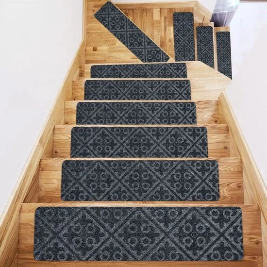 Pannelli di assorbimento antisliporto - 15 pacchi - tappeti di sicurezza per scale - adesivi - 20x30 cm riutilizzabili - tappeti antisliporto - pannelli di assorbimento per scale - tappeti di sicurezza - facile da installare - per scale interne in legno