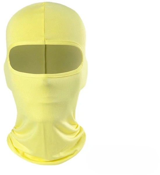 Due pezzi di maschera per vento per bicicletta, copertura completa di respirazione per il collo da attività sportiva, copertura per motocicletta crema solare per la testa, adatto per l'uso all'aperto in bicicletta - giallo