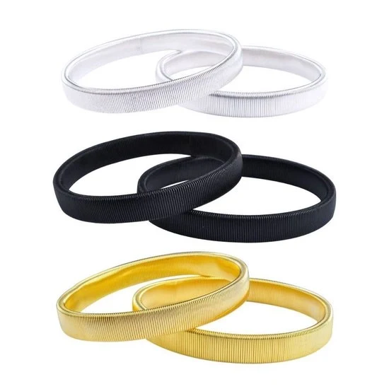 Manichetti tenuti in posizione (3 paia) | Fermo manica antiscivolo a forma di Y | Cintura elastica regolabile | Previene che le maniche scivolino giù | Comodo da indossare | Organizzatore di capi | Accessori per giacche | Dimensione unica | Unisex | 7x1c