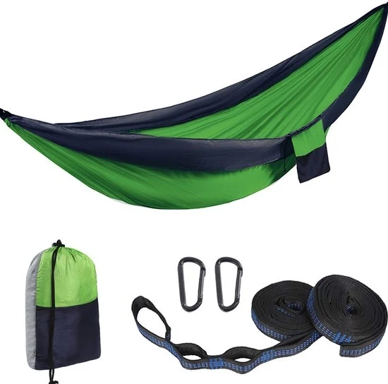 Hangmat per Campeggio - 270x140cm - Materiale Ultralight - Telaio in Nylon - Resistente all'Umidità - Con Due Cavi da 10ft - Sedia a Sospensione per Interno e Esterno - Accessori per Campeggio (Capacità 330lbs)